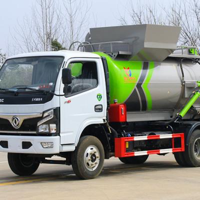 Dongfeng Xiaofuruika Kitchen Waste Truck 4.5 m³-Round Tank