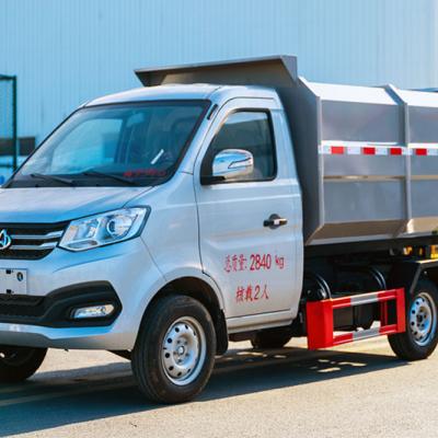 Changan Single Rear Wheel Side-Loading Dump with Bucket Garbage Truck 3 m³
