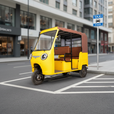 FGQ E5 1800w 3-Passenger Open Body Electric Tricycle with 1800W Motor Power on Sale without Battery